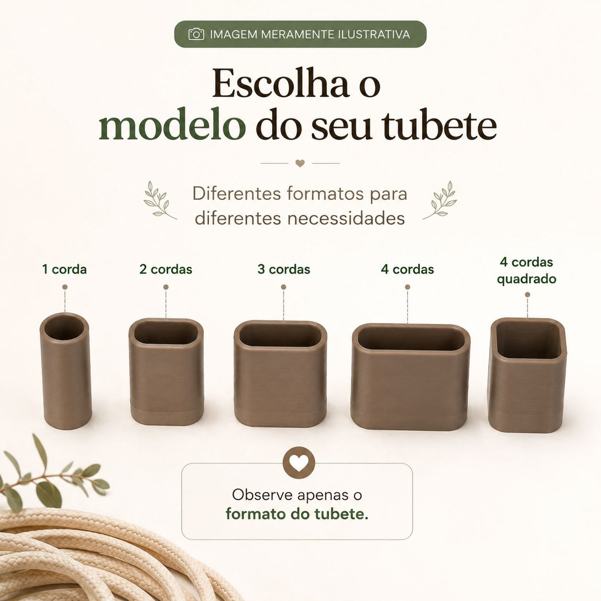 Bege amarelado - Tubete para acabamento