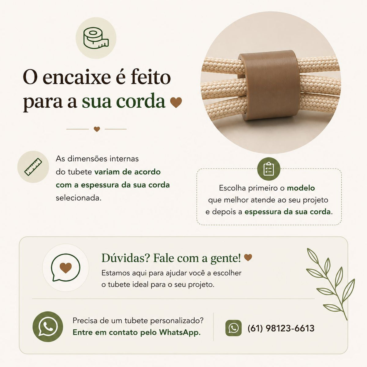 Vermelho cereja - Tubete para acabamento